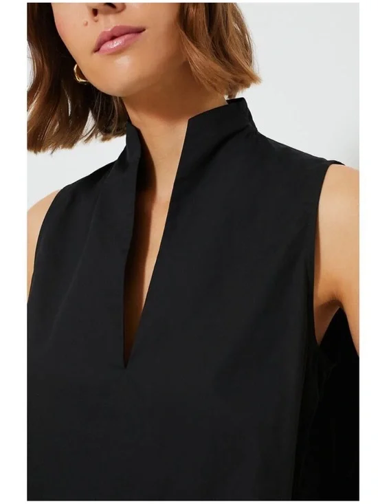 TUCKERNUCK Black Celeste Top Sleeveless Swing Blouse Cotton Size Small - Picture 3 of 9